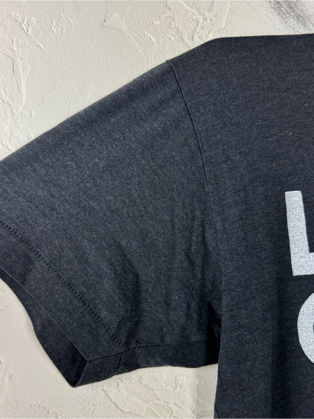 Aviator Nation Knit Top Shirt Tee Boyfriend Locals Only Graphic Charcoal Grey - Picture 3 of 8
